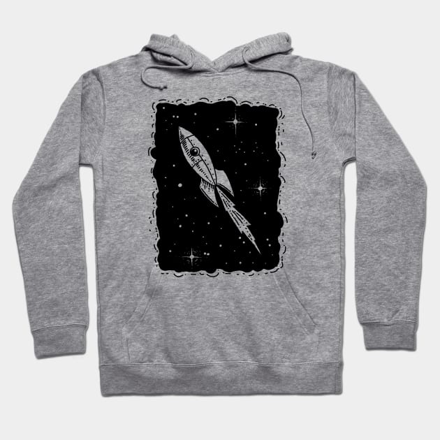 space rocket ship Hoodie by OsFrontis